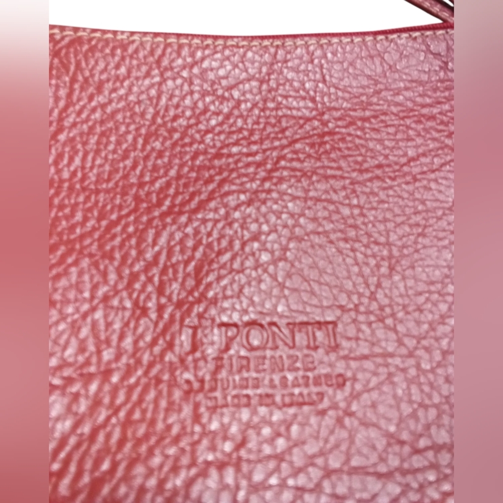 I PONTI FIRENZE Red Wristlet Genuine Leather Made In Italy - Picture 4 of 5